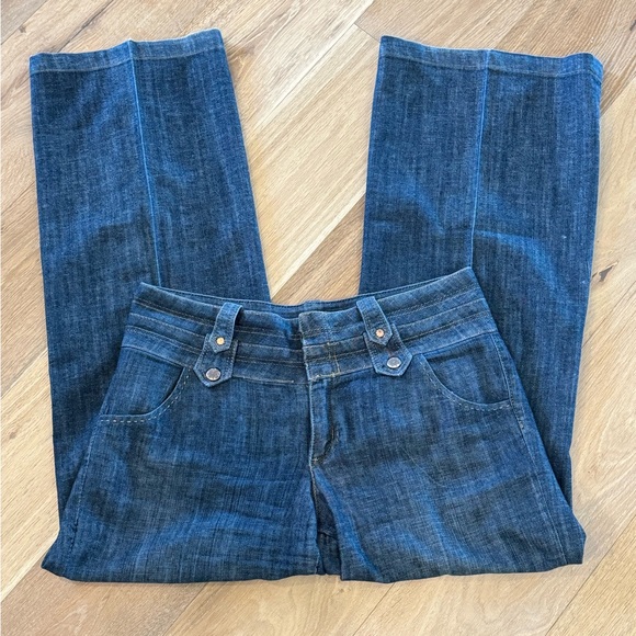 Cache Vintage 90s Wide Leg Denim Jeans High Waisted Wide Waistband Size … - Picture 5 of 12